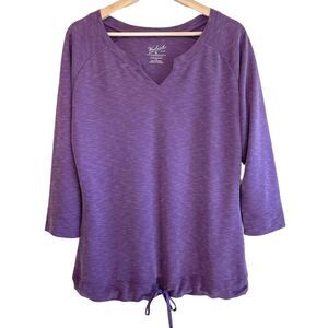 Woolrich 3/4 Sleeve Eggplant Purple Top